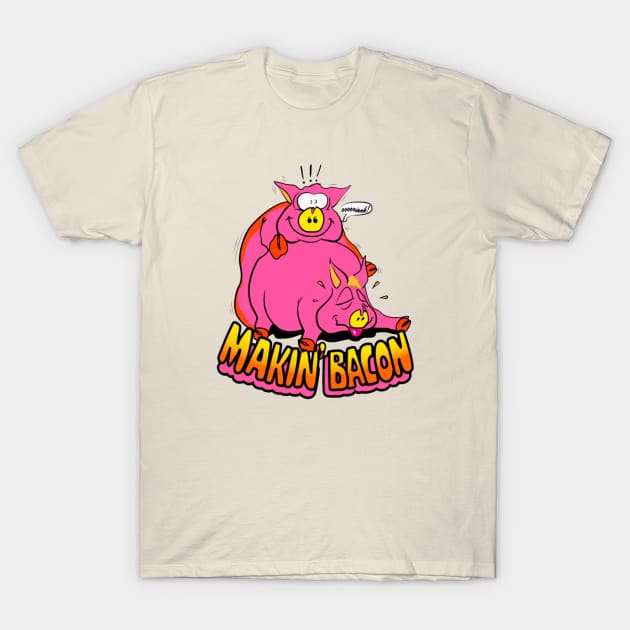Makin' Bacon Karate Kid T-Shirt by DJMShirts